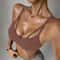 FlexCurve Leopard Seamless Sports Bra for Women Cross Back Yoga Workout Crop Top