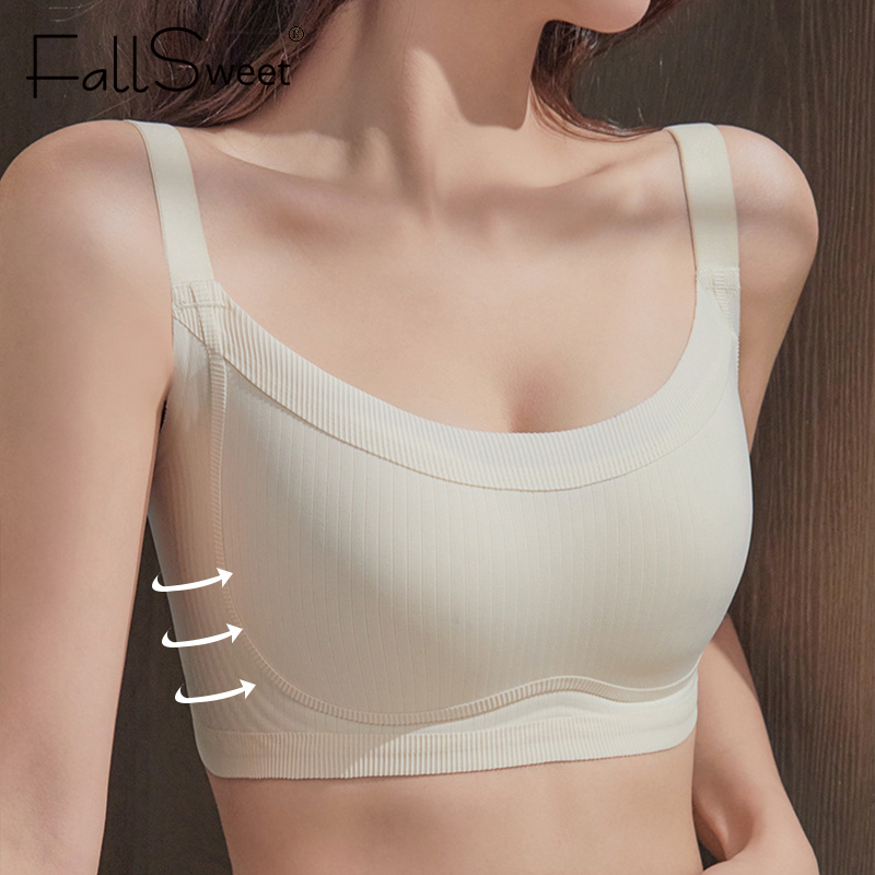 FallSweet Seamless Wireless Push Up Bra For Women Soft Full Coverage Comfort Bralette 0