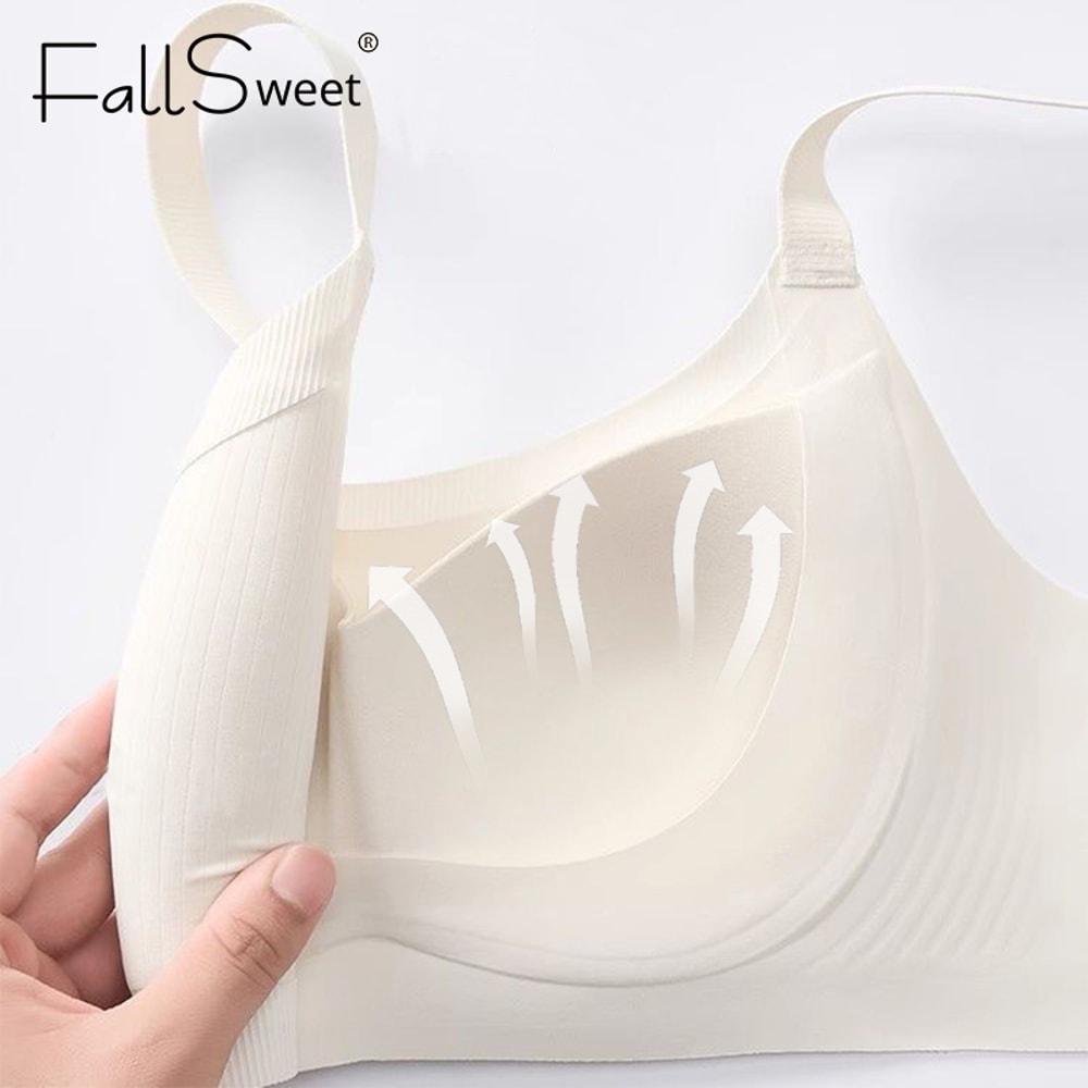 FallSweet Seamless Wireless Push Up Bra For Women Soft Full Coverage Comfort Bralette 2