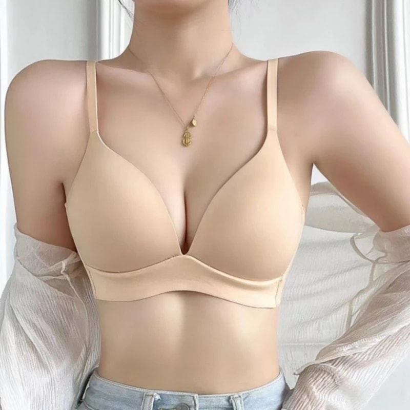 SilkSoft Seamless Push Up Bra Wireless Comfort Bralette for Everyday Support