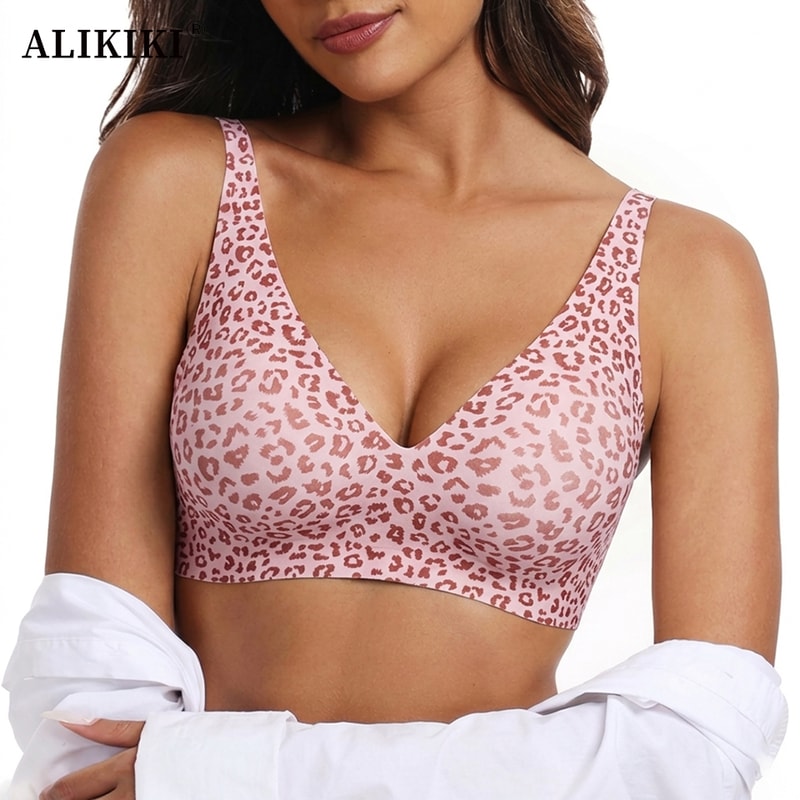 Deep V Jelly Lift Wireless Bra – Seamless Push Up Support Bra for Everyday Comfort