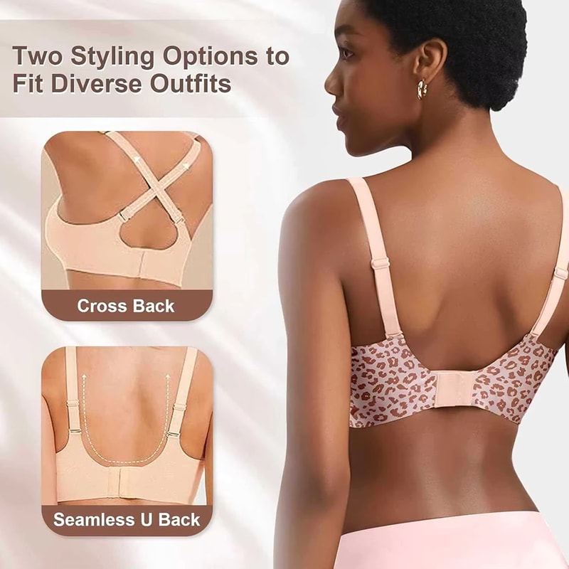 Deep V Jelly Lift Wireless Bra – Seamless Push Up Support Bra for Everyday Comfort