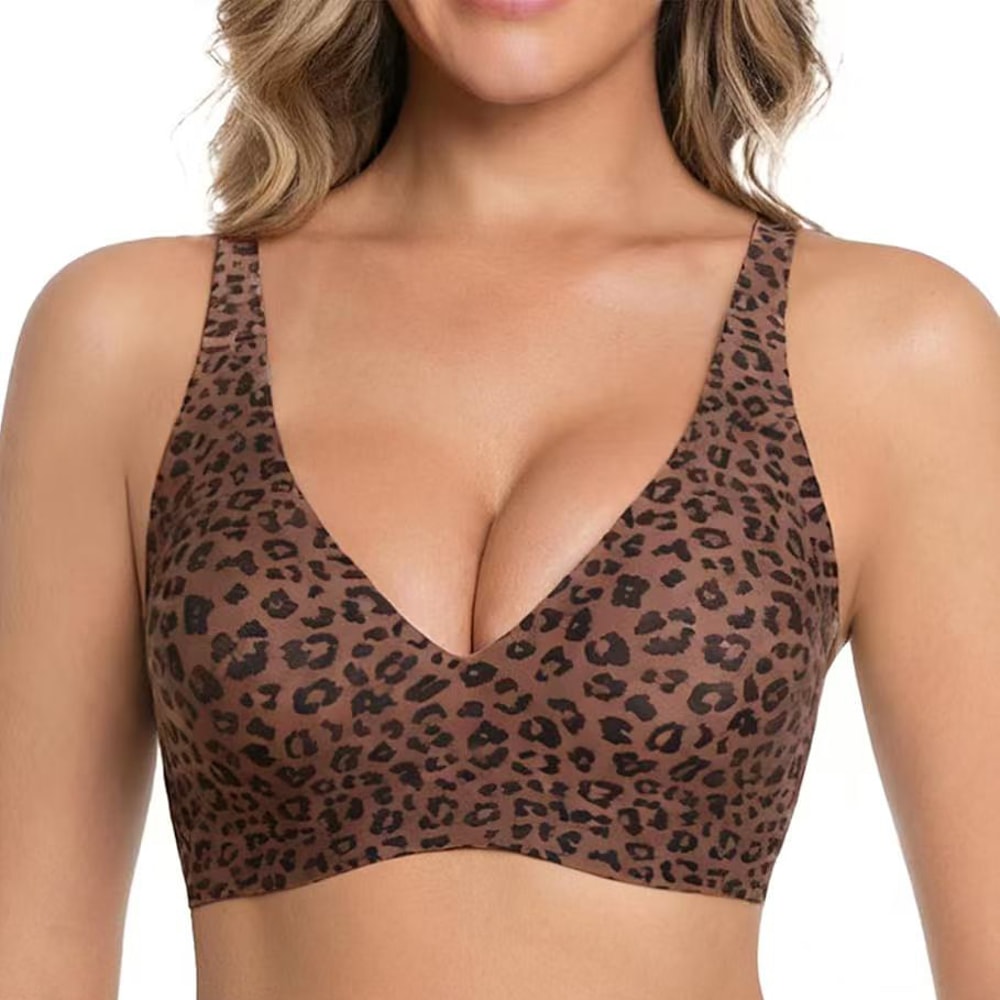 Deep V Jelly Lift Wireless Bra – Seamless Push Up Support Bra for Everyday Comfort