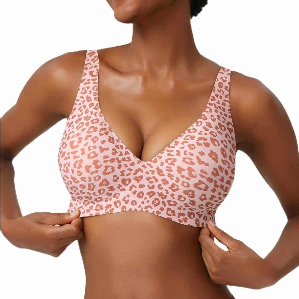 Deep V Jelly Lift Wireless Bra – Seamless Push Up Support Bra for Everyday Comfort