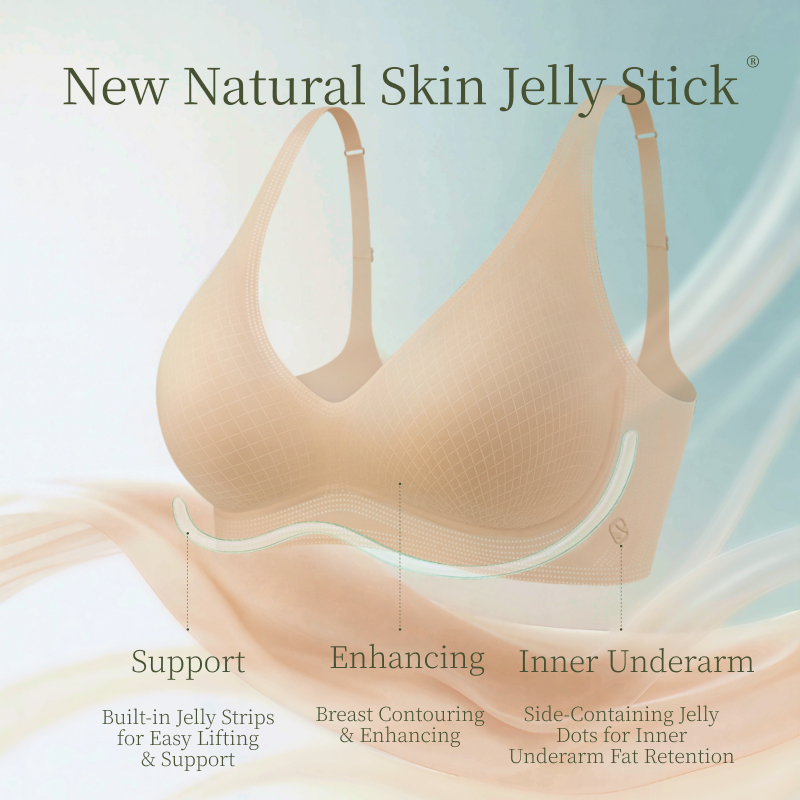 Seamless Wireless Push Up Bra for Women Soft Lift V Neck Bralette