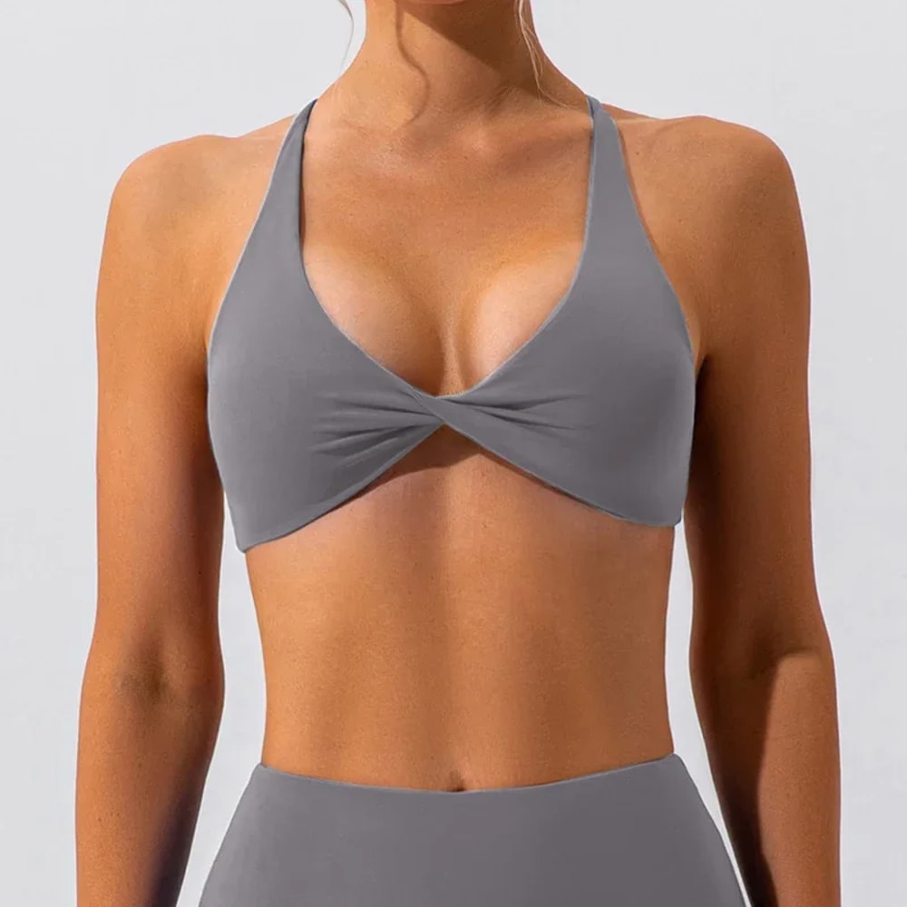 FlexCurve Cross Back Sports Bra For Women Yoga And Workout Support 3