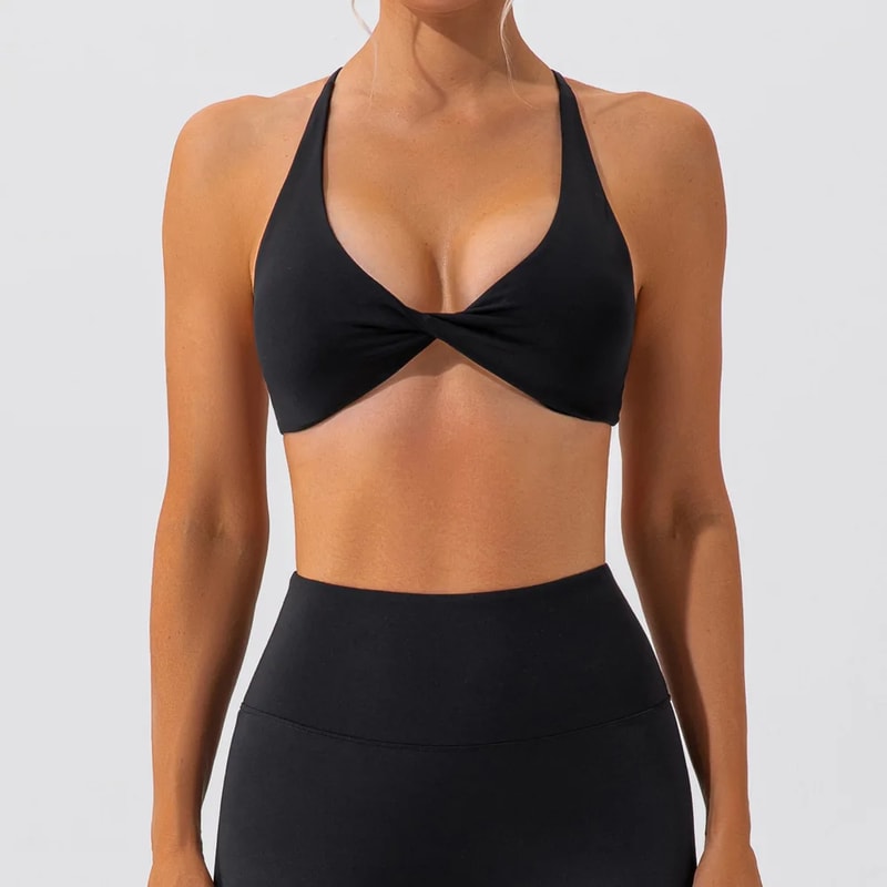 FlexCurve Cross Back Sports Bra For Women Yoga And Workout Support 4