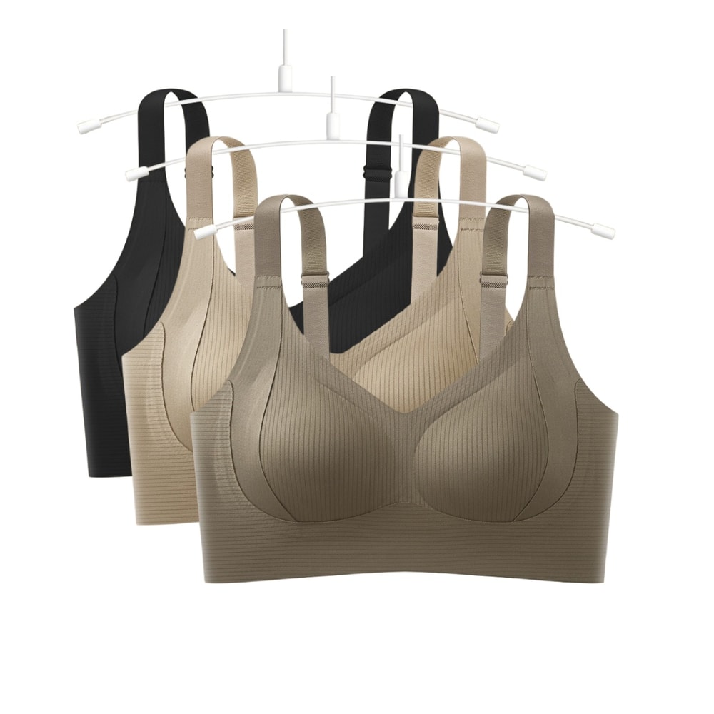 Seamless Push Up Comfort Bra for Women Plus Size Wireless Support Bralette