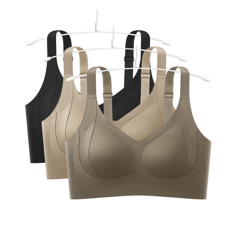 Seamless Push Up Comfort Bra for Women Plus Size Wireless Support Bralette