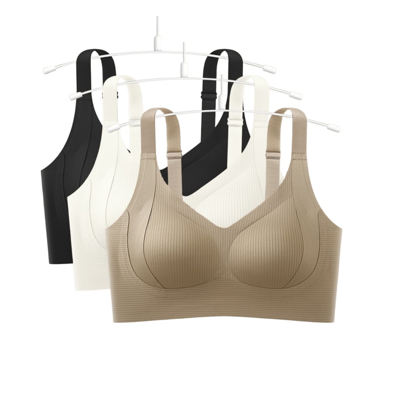Seamless Push Up Comfort Bra for Women Plus Size Wireless Support Bralette
