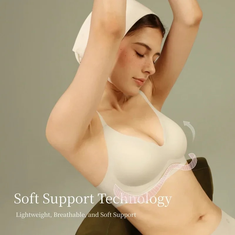 CloudLift Seamless Wireless Push Up Bra For Women Breathable Comfort Support 3