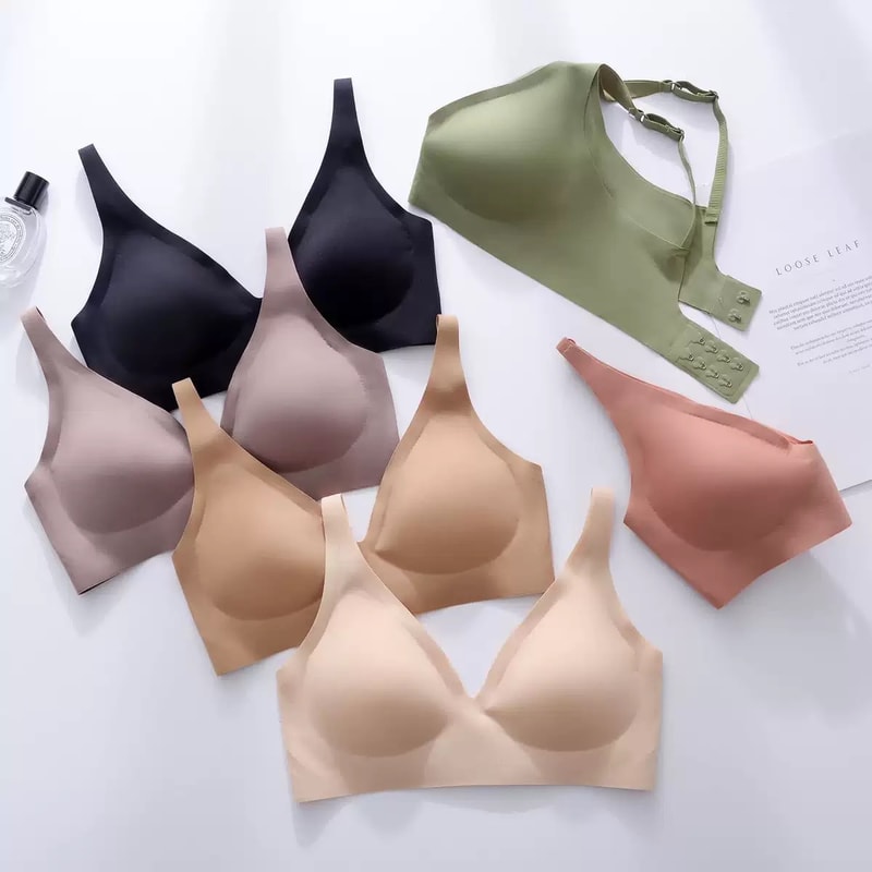 LuxeLift Deep V Wireless Bra For Seamless Comfort And Natural Support 0