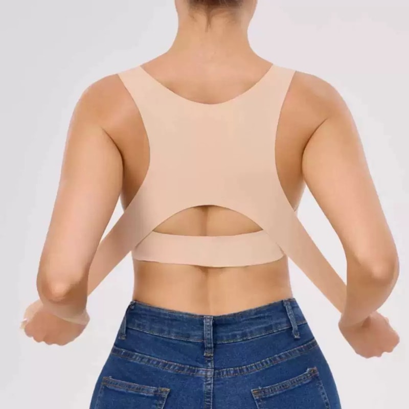 LiftEase Posture Support Bra Seamless Front Closure Push Up Sports Bra 2