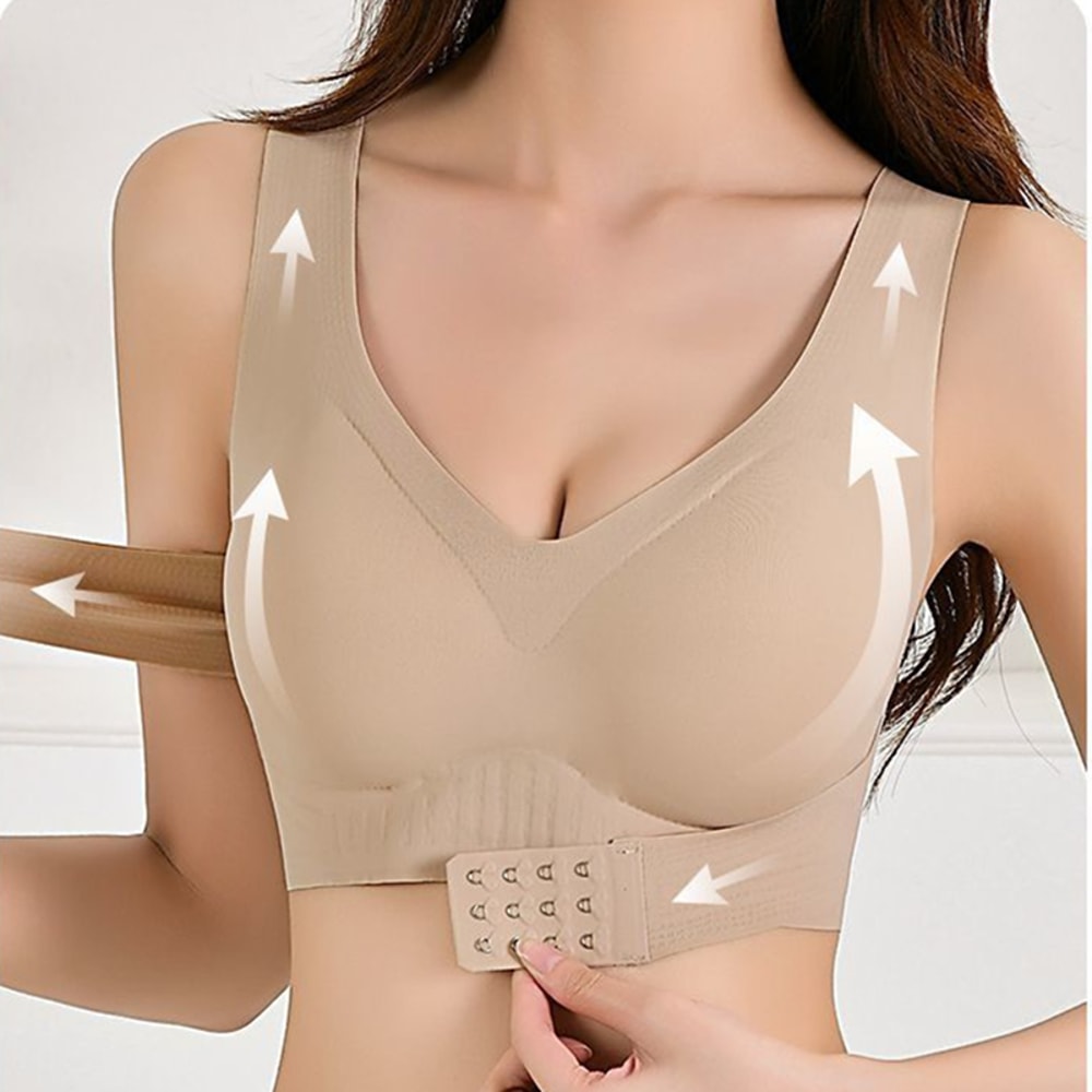 LiftEase Posture Support Bra Seamless Front Closure Push Up Sports Bra 3