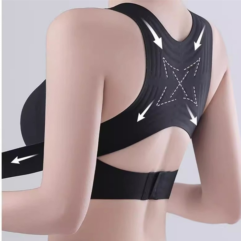 LiftEase Posture Support Bra Seamless Front Closure Push Up Sports Bra 5