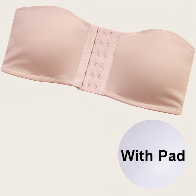 CurveLift Front Closure Strapless Push Up Bra For Plus Size Women 4