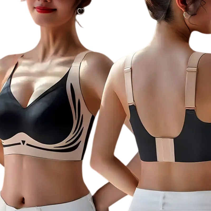ComfortLift Wireless Push Up Bra for Women Seamless Side Support Plus Size Comfort Bra