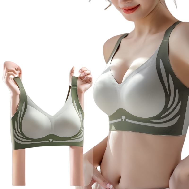 ComfortLift Wireless Push Up Bra for Women Seamless Side Support Plus Size Comfort Bra