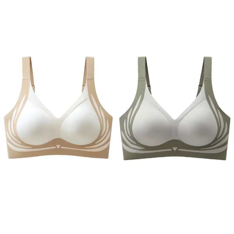 ComfortLift Wireless Push Up Bra for Women Seamless Side Support Plus Size Comfort Bra