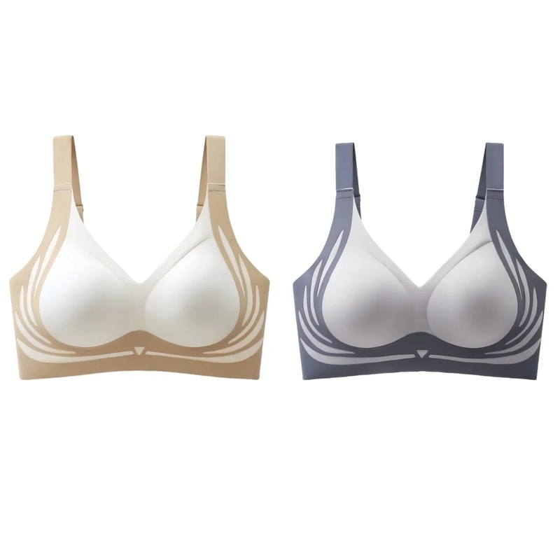 ComfortLift Wireless Push Up Bra for Women Seamless Side Support Plus Size Comfort Bra