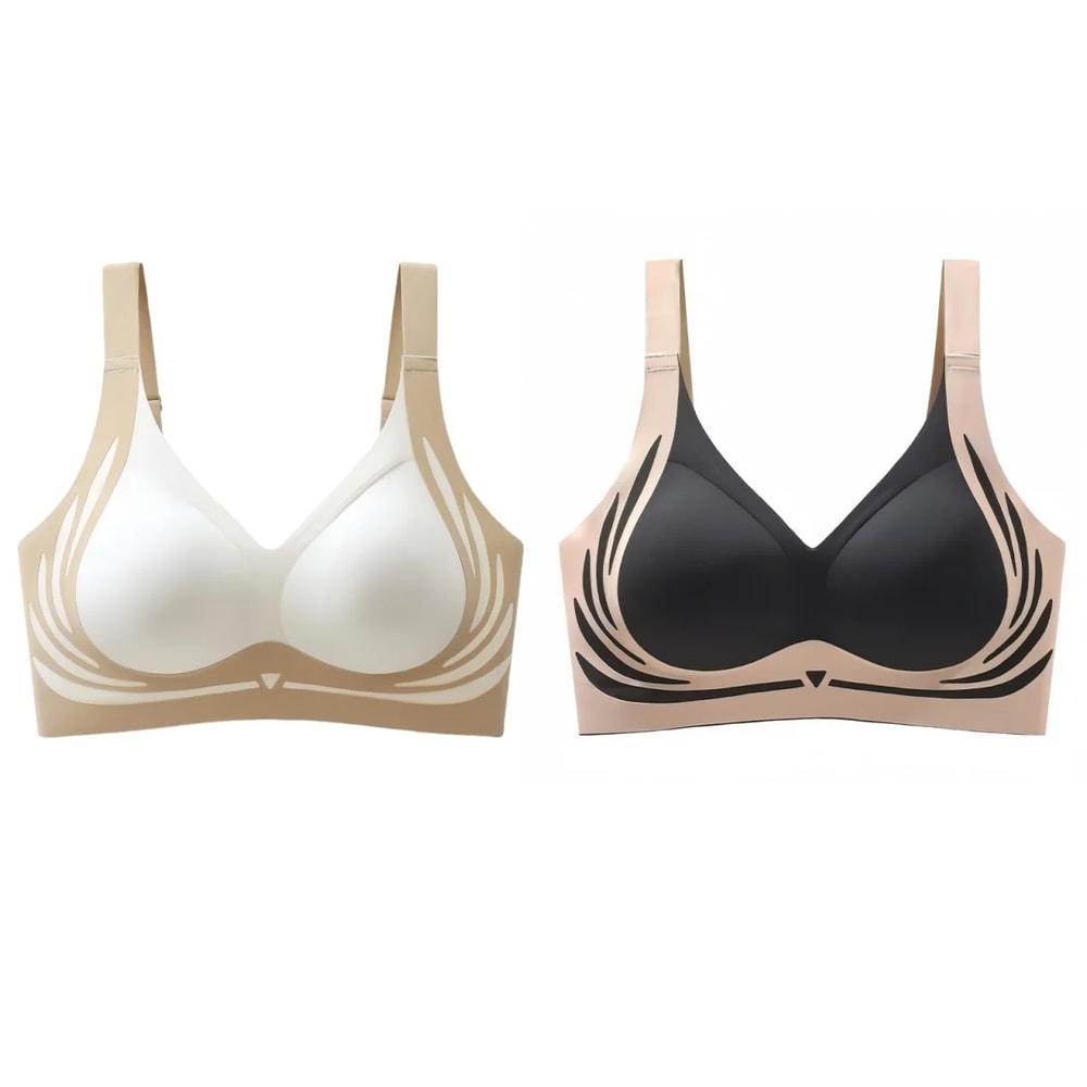 ComfortLift Wireless Push Up Bra for Women Seamless Side Support Plus Size Comfort Bra