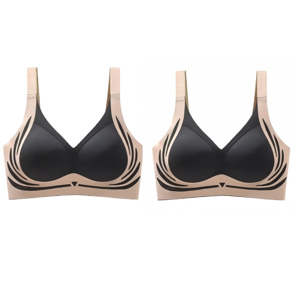 ComfortLift Wireless Push Up Bra for Women Seamless Side Support Plus Size Comfort Bra