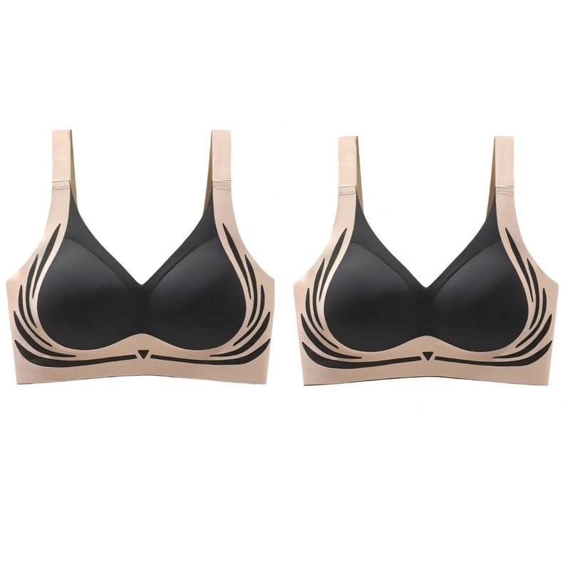 ComfortLift Wireless Push Up Bra for Women Seamless Side Support Plus Size Comfort Bra