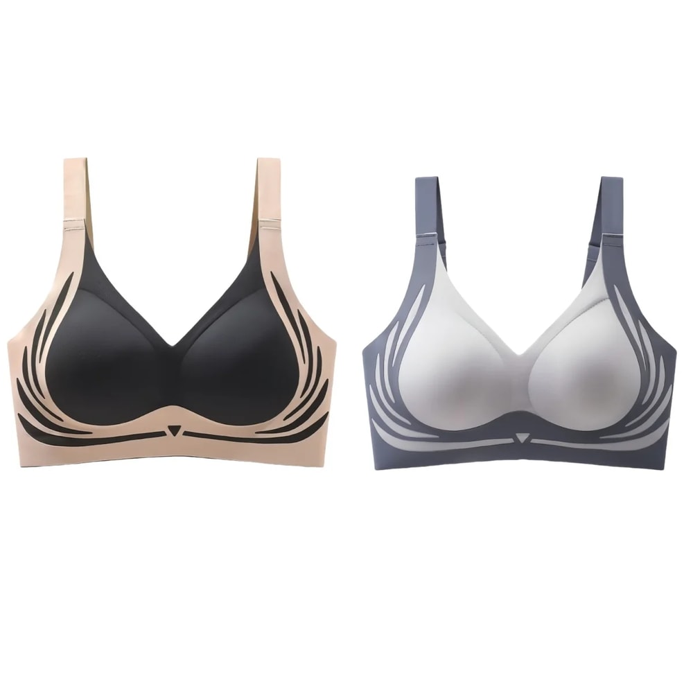 ComfortLift Wireless Push Up Bra for Women Seamless Side Support Plus Size Comfort Bra