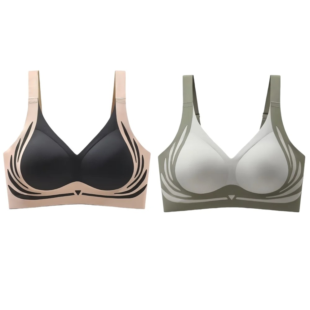 ComfortLift Wireless Push Up Bra for Women Seamless Side Support Plus Size Comfort Bra