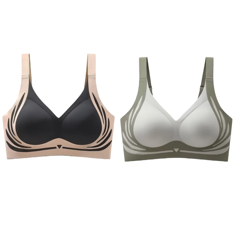 ComfortLift Wireless Push Up Bra for Women Seamless Side Support Plus Size Comfort Bra