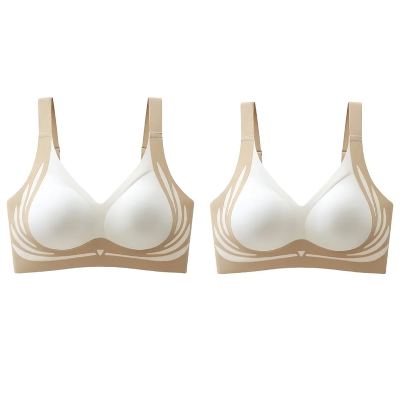 ComfortLift Wireless Push Up Bra for Women Seamless Side Support Plus Size Comfort Bra