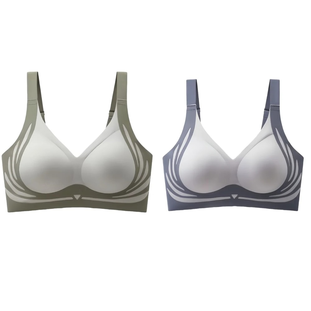 ComfortLift Wireless Push Up Bra for Women Seamless Side Support Plus Size Comfort Bra
