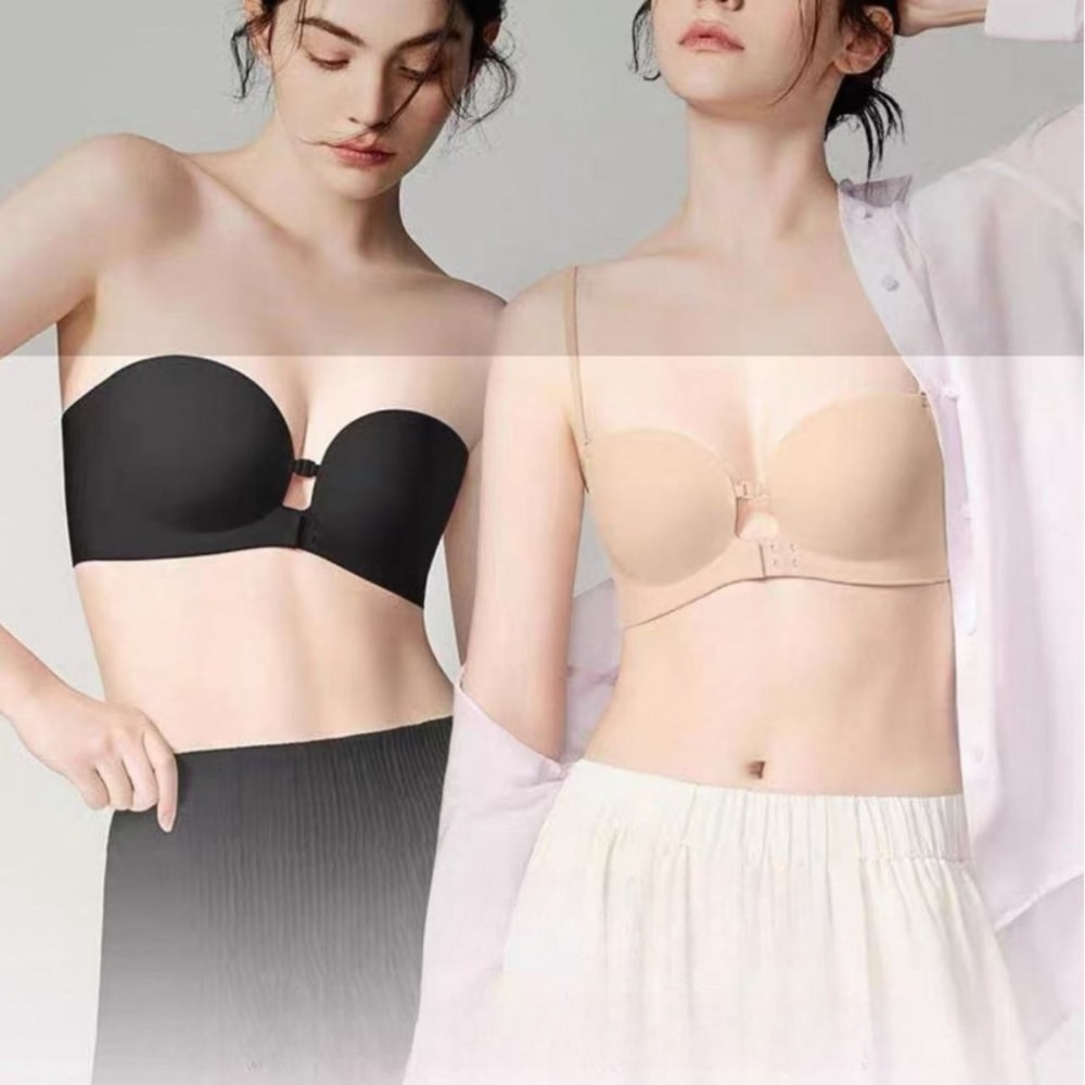 InvisibleLift Front Closure Strapless Push Up Bra