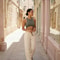 Mermaid Curve High Neck Cutout Crop Top For Women Bodycon Workout Crop Top Party Tank 4