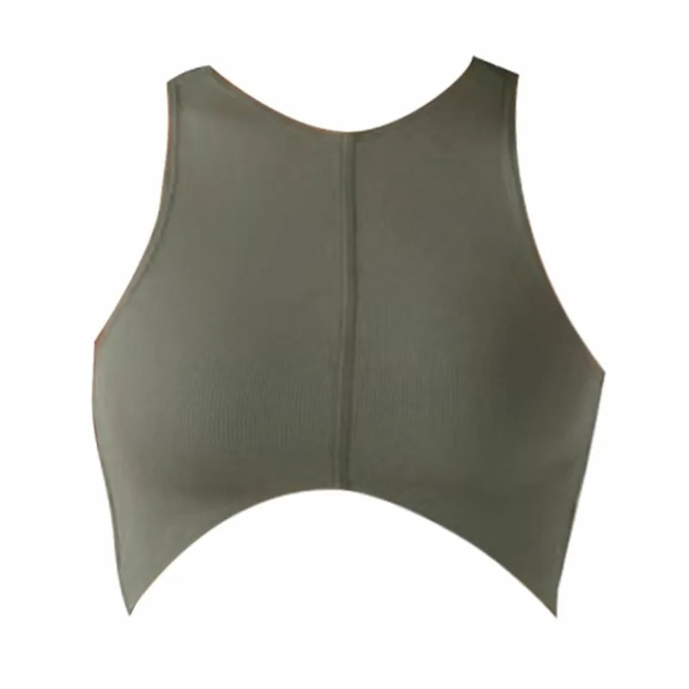 Mermaid Curve High Neck Cutout Crop Top For Women Bodycon Workout Crop Top Party Tank 7