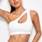 One-Shoulder Push Up Sports Bra for Yoga, Running & Fitness