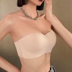comfortlift seamless strapless bandeau bra for women non slip wireless tube bralette