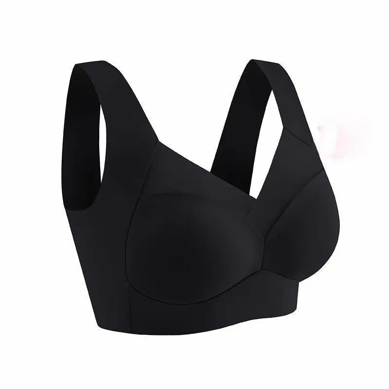 Plus Size Seamless Backless Bralette Support Bra with Anti Sag Comfort