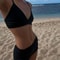 Naked Feel Strappy Sports Bra for Women – Criss Cross Back Padded Yoga Workout Bra