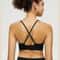 Naked Feel Strappy Sports Bra for Women – Criss Cross Back Padded Yoga Workout Bra