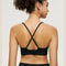 Naked Feel Strappy Sports Bra for Women – Criss Cross Back Padded Yoga Workout Bra