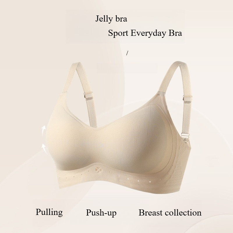 Comfortable Seamless Wireless Jelly Push Up Bra For Women 4