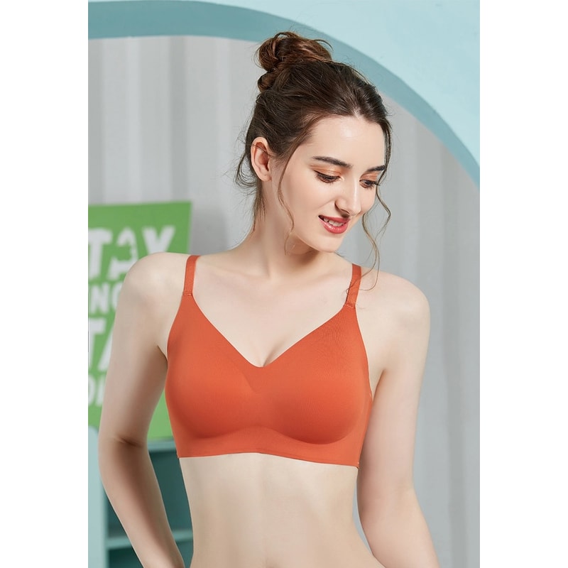 Cooling Ice Silk Seamless Bra Push Up Comfort Underwear For Women 0