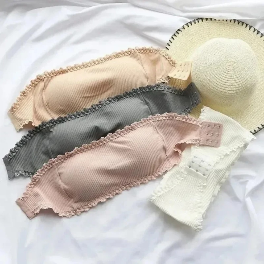 Seamless Strapless Tube Top Bra Invisible Wireless Bandeau Strapless Bralette 2