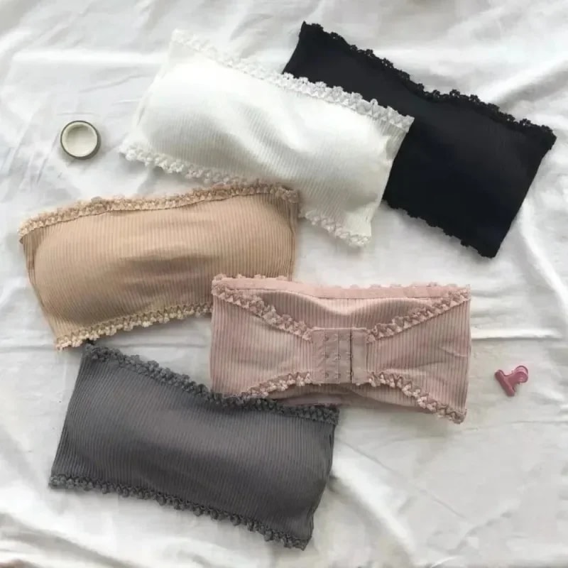 Seamless Strapless Tube Top Bra Invisible Wireless Bandeau Strapless Bralette 4