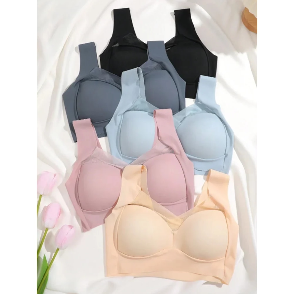 Seamless Lace Wireless Bra For Women Plus Size Bra Backless Bralette 1