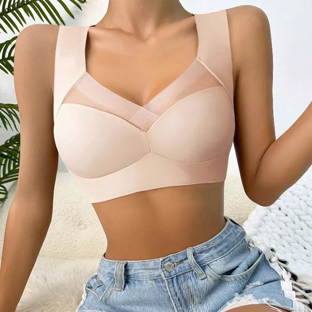 Seamless Lace Wireless Bra For Women Plus Size Bra Backless Bralette 2