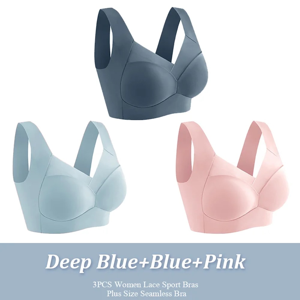 Seamless Lace Wireless Bra For Women Plus Size Bra Backless Bralette 6