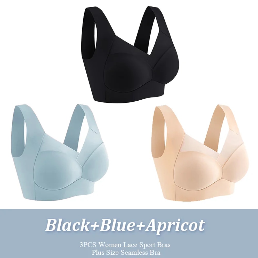 Seamless Lace Wireless Bra For Women Plus Size Bra Backless Bralette 8