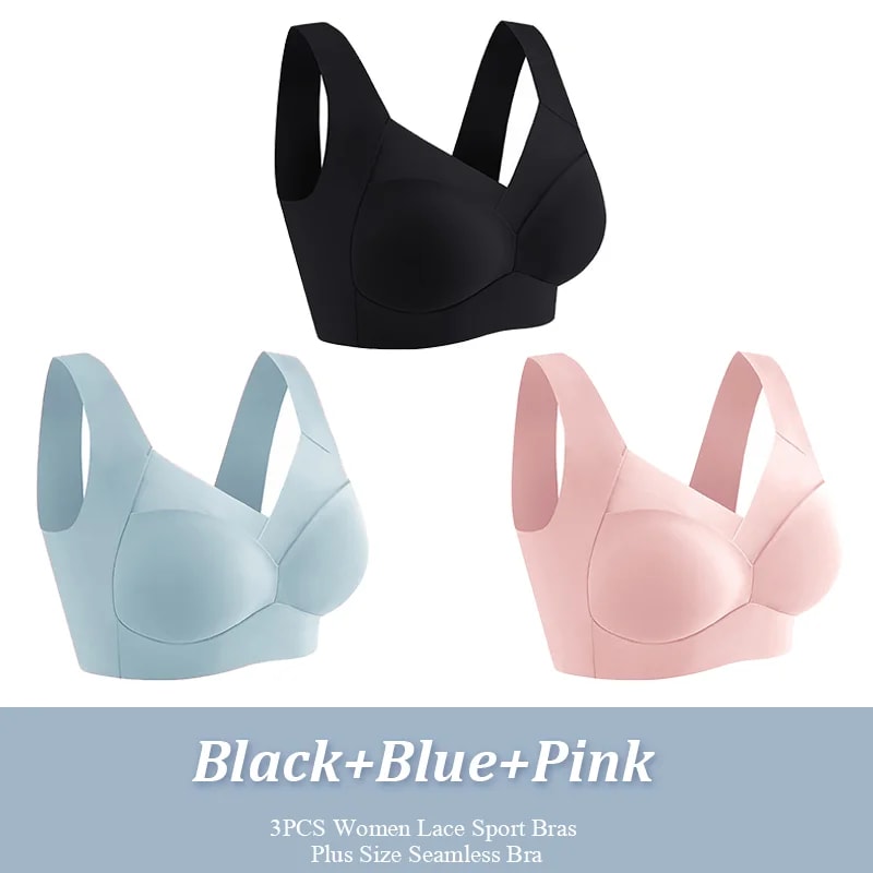 Seamless Lace Wireless Bra For Women Plus Size Bra Backless Bralette 9